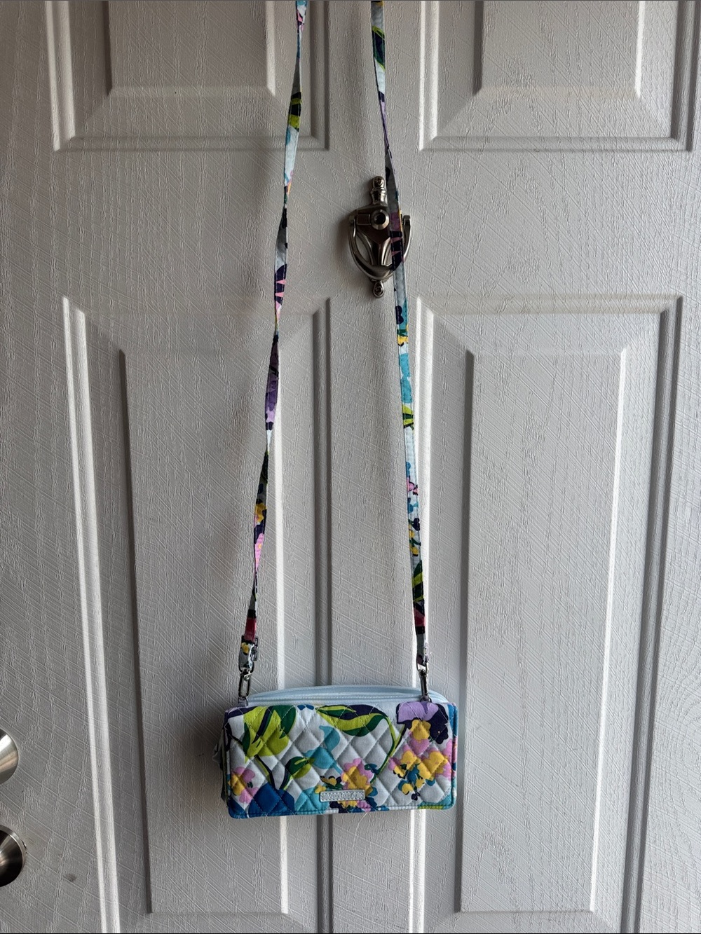 Vera Bradley Pastel Floral Quilted Crossbody Wallet